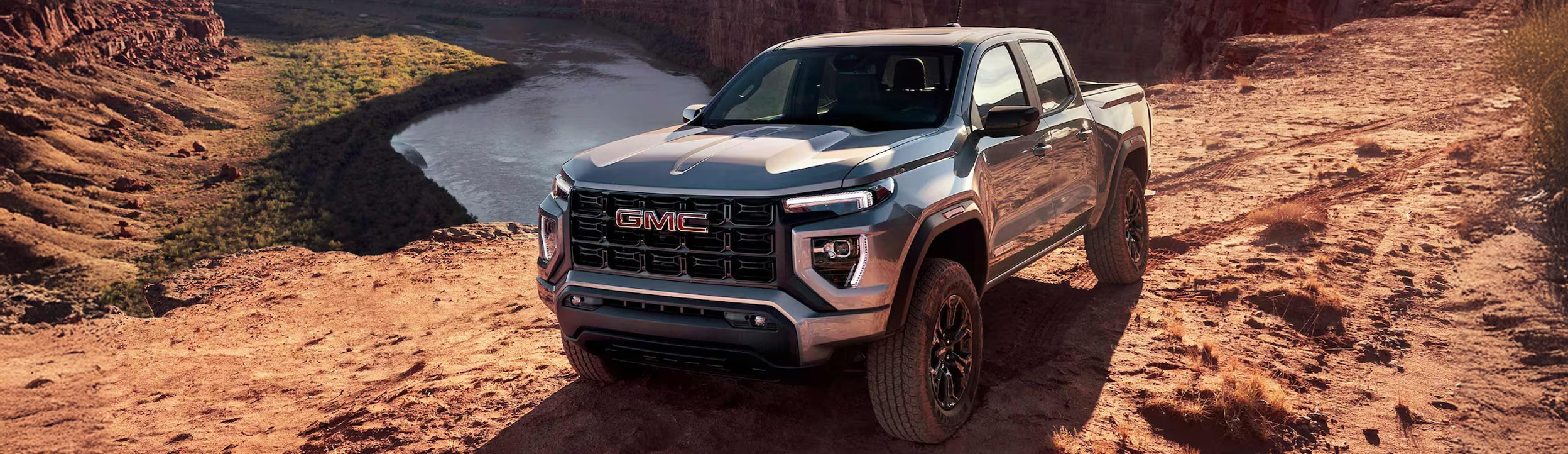 A GMC Canyon Pickup Truck parked in the desert.