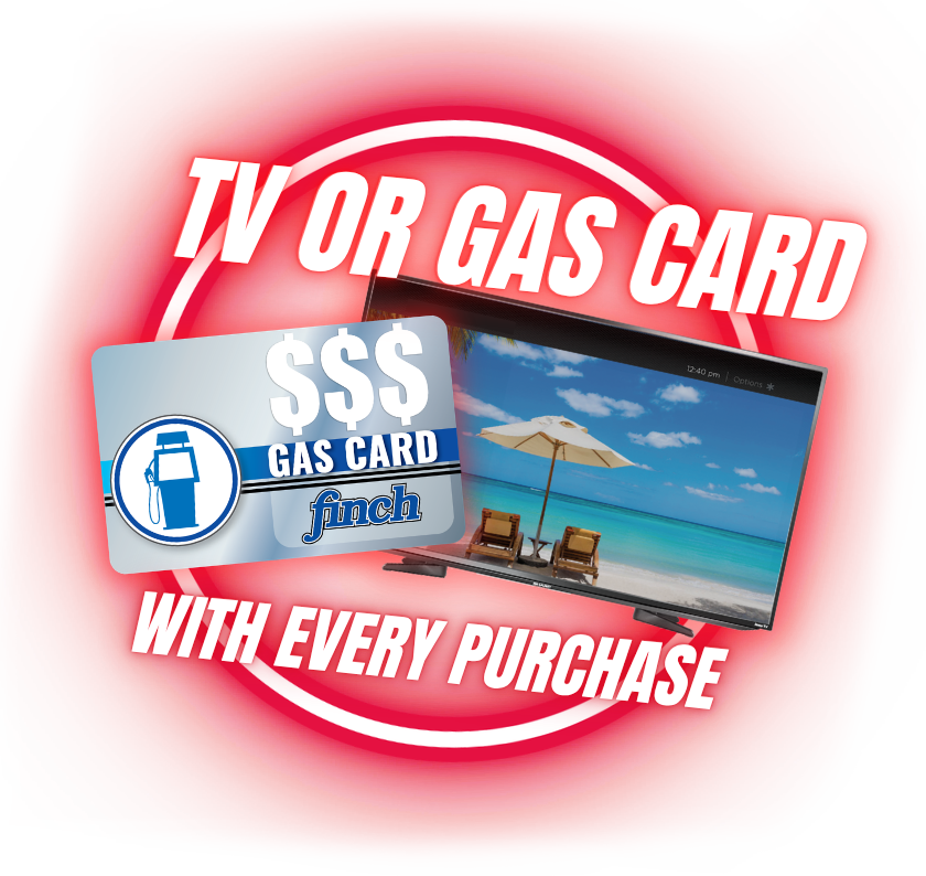 Free tV and a gas card